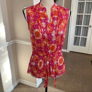 Peck & Peck pink and orange top tank Size S